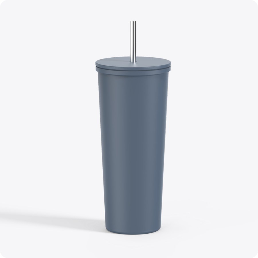 Insulated SS Coffee Mug With Straw