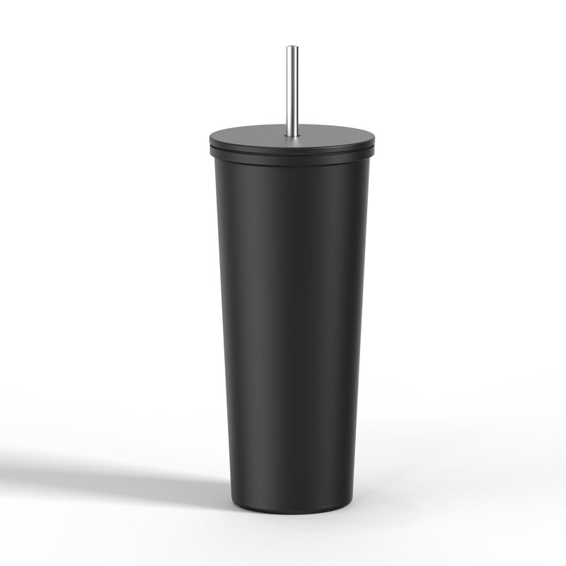 Insulated SS Coffee Mug With Straw